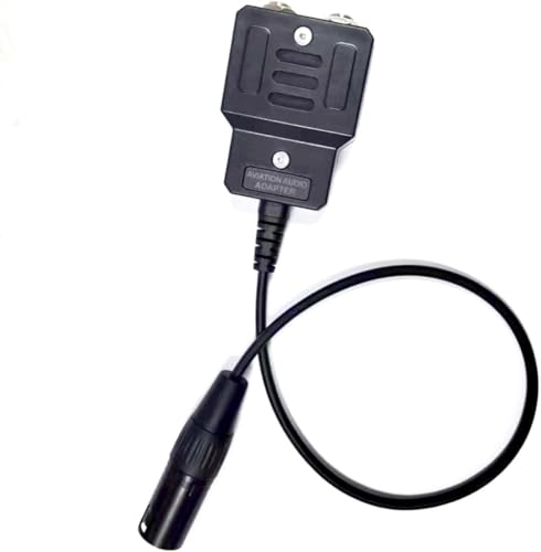 JUYODE General Aviation Headset GA Dual Plug to Helicopter U174 Adapter Pilot Headphones Connector (6-GA-Airbus-Mono)