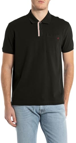 Polo Replay M3273 homme : haut manches courtes col boutonné casual
