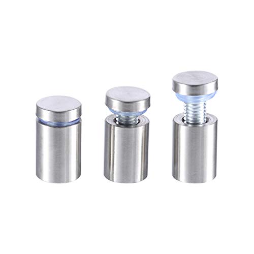 3/4 X 1 Inch Sign Holders Standoff Screws Wall Standoff Holders Screws Mount Hardware Advertising Glass Acrylic Standoff Stainless Steel Nail (12) #TOP3