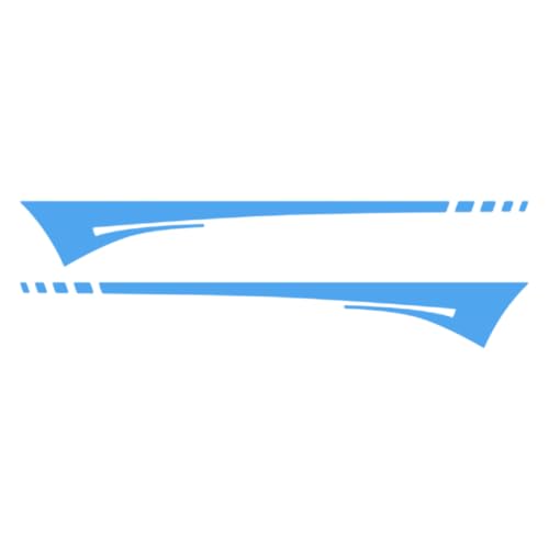 Image of Bilisin Car Body Side Door Racing Stripe Decal Decoration Viny Sticker Blue