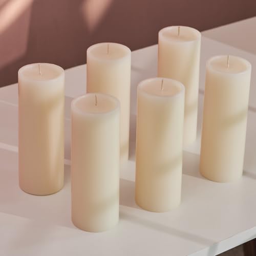 Simply Soson 3X8 Inch Ivory Pillar Candles Set Of 3 thumb #3