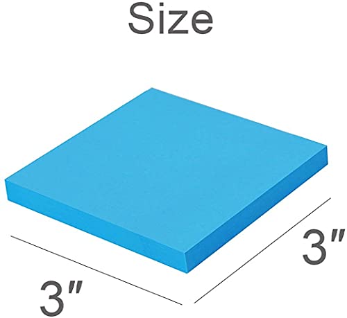 Image of Peeplvalue 400 Sticky Notes (5 Mix Colors-80 Sheets Each Color) Fluorescent Paper Self Adhesive and Removable Sticky Notes,Page Marker Bookmarks Sticks Securely, 3 x 3 inch