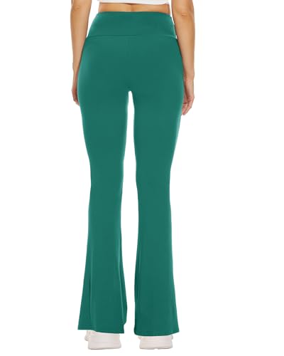 Sundwudu Black Flare Yoga Pants for Women - Soft High Waist Bootcut Leggings Tall & Long Bootleg Pants for Women