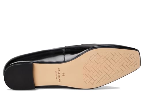 Cole Haan Cole Haan Womens Brigid Tstrap Ballet, Black Leather, 10-B US
