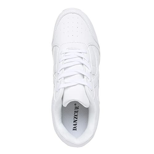 Danzcue Womens Girls Cheer Shoes White, Cheerleading Athletic Shoes, 7M #TOP3