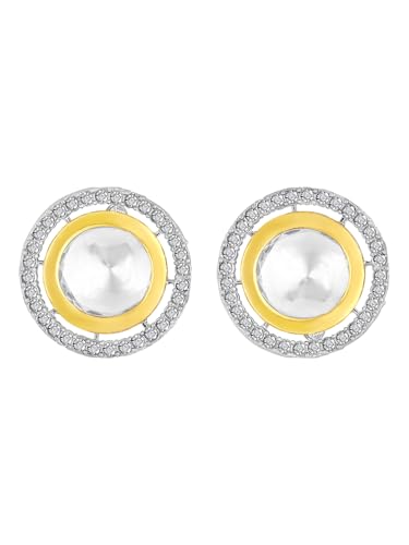 Image of ASMITTA Jewellery White Kundan Pearl Choker Necklace Set for Women with Earrings Bridal Jewellery Set for Wedding & Traditional