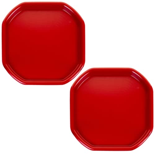 𝐒𝐞𝐭 𝐎𝐟 𝟐 – Small 70cm x 70cm Tuff Spot Trays for Messy Play, Sand and Water Activities, Cement Mixing, Plaster Work, Gardening, Outdoor Games, and Creative DIY Projects (Red)