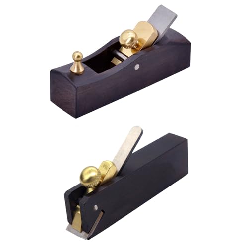 Lot de 2 mini rabots portatifs pour le travail du bois, outil de menuisier en bois pour couper, raboter, lisser la surface (A+B)