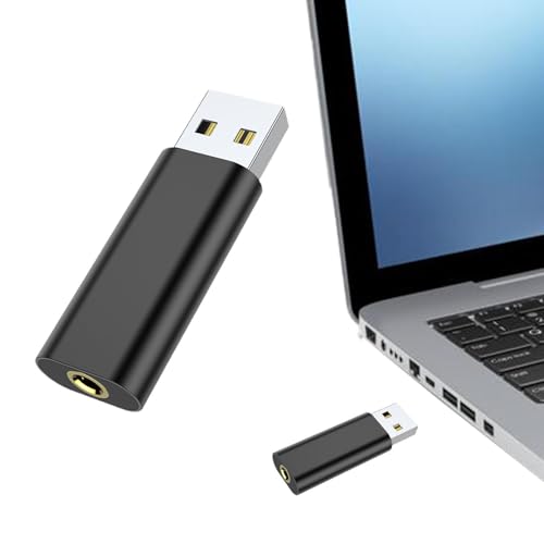Adaptador USB A Jack - Tarjeta De Sonido Externa De 3.5 Mm Enchufar Y Reproducir | Universal Connect Headphones Y Adaptador De Sonido MicrofousB para La Computadora Portátil Auriculares Micrófon