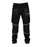 JRC 994601 Tonale Light Pantalone Impermeabile da Uomo in Tessuto Elasticizzato Rinforzato Multitasche Nero (S)