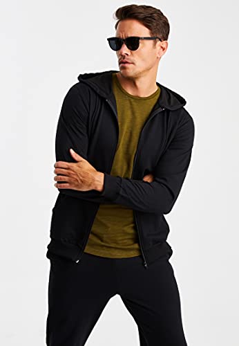 Björn Swensen BS2001 Capuchontrui voor heren, sweatjack met capuchon, rits, hoodie, herenjack met capuchon, dunne jas, overgangsjas - Image 4