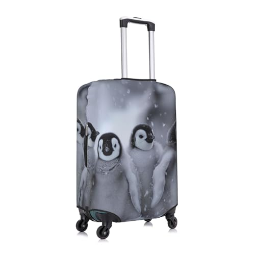 baby penguins Elastic Travel Luggage Cover Travel Suitcase Protective Cover3