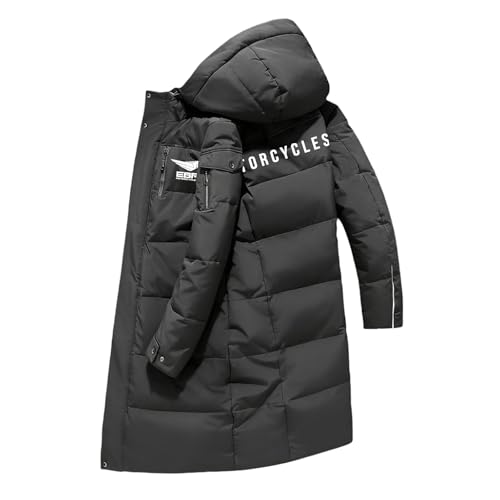 HAGTBFRC Chaqueta de plumas Bu-ell, Puffer Acolchada Cazadora, para exteriores, otoño e invierno, días fríos y lluviosos, Plumas(Grey,L)