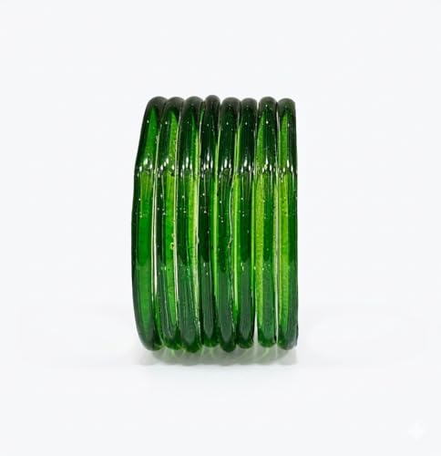 Image of Colorful Jelly Bangles Set of 8 - Transparent Candy Color Stackable Bracelets, Lightweight Fashion Accessories for Women & Girls