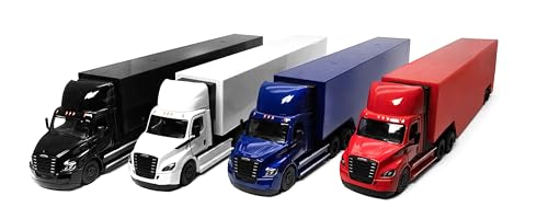 KiNSMART - Freightliner eCascadia Semi-Truck & Container 13Inch 1:62 Scale,