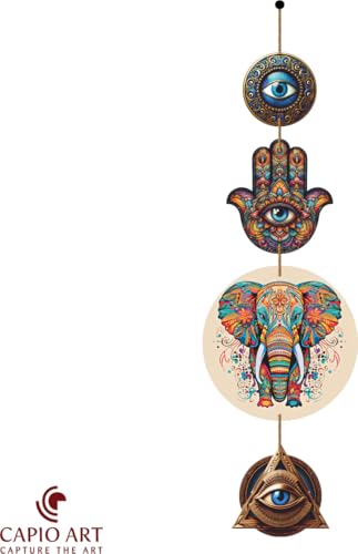 Image of CAPIO ART Welcome Wooden Quote Wall Hanging Decoration Items for Home Decor | Mdf Art for Living Room & Bedroom | Decorative Item for Office & House | Gifts Modern Wood Hanger - Elephant-2