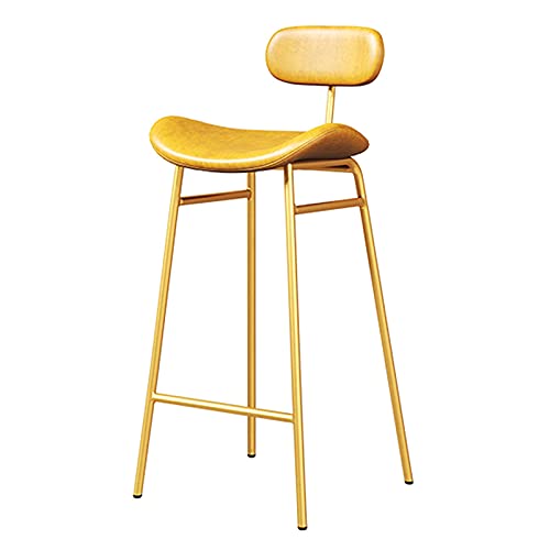 Tabouret de pub confortable anti-tache avec assise blanche 75cm