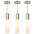 LECLLITEN Modern Pendant Lights Kitchen Island 3 Pack LED Pendant Lighting Brushed Nickel with Milky White Lampshade Adjustable Hanging Ceiling Light for Dining Room Bath Entryway, 3000K-6000K
