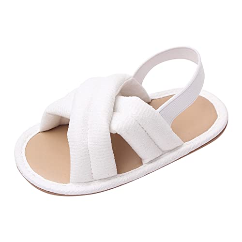 Baby Flip Flops Sandals Baby Open Toe Soft Rubber Sole Elastic Strap Flats Toddler First Walking Beach Water Shoes