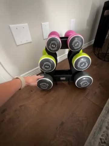 Weights Dumbbells Neoprene-Coated Freeu2011Weight Dumbbell Set