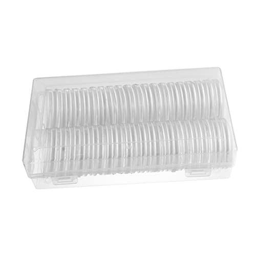 Caja transparente para 40 cápsulas de monedas miniatura 1