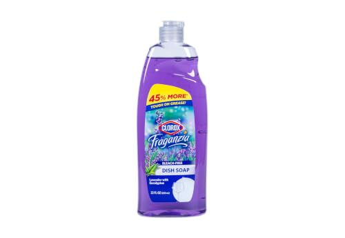 Image of Clorox Fraganzia Liquid Dish Soap, Lavender Scent, 22 Oz, 2 Pack | Cuts through tough grease fast, quick-rinsing formula, washes away grime, powerful daily clean, gentle