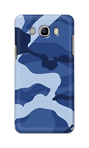 Image of Printed Hard Back Cover Case for Samsung Galaxy J7 2016 | Samsung Galaxy On 8 2016 Back Cover (Army Blue Pattern) -1302