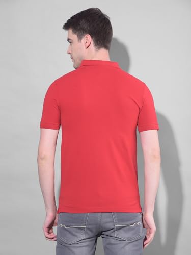 Image of Dollar Men's Pack of 1 Solid Cotton Blend Polo Neck T-Shirt
