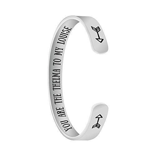 Mainbead Inspirational Cuff The Friendship TV Show Inspired You are The Thelma to My Louise Bangle2