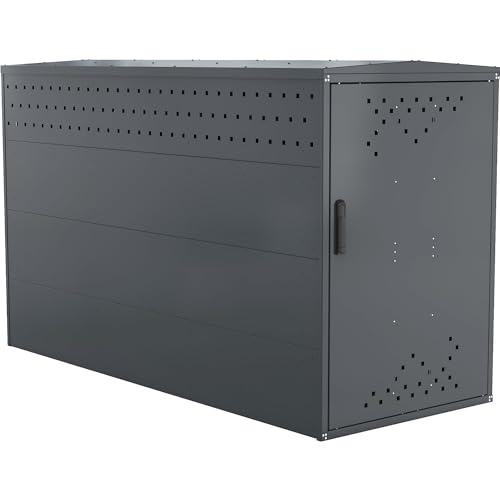 kaiserkraft | Fahrradbox | Grundelement mit 1 Giebeldach | blau/grau