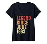 Photo Gallery donna legend since june 1993 vintage 1993 birth of birthday gifts maglietta con collo a v Photo Gallery donna legend since june 1993 vintage 1993 birth of birthday gifts maglietta con collo a v