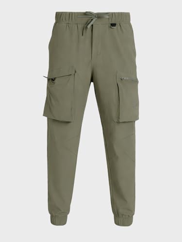Image of The Indian Garage Co Men Relaxed Fit Mid-Rise Stretchable Cargos