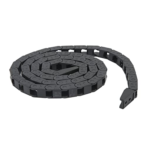 Black Plastic Cable Chain Wire Carrier Drag Chain 1 Meter Length Cable Drag Chain Wire Carrier with End Connector for CNC Machines
