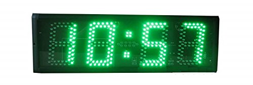 Horloge LED minutes et heures Gowe verte de 12,7 cm avec minuterie intégrée