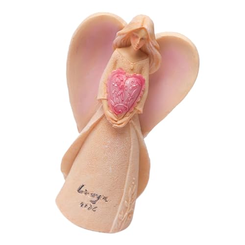 Statue d'ange en prière rose pour décoration de bureau cocooning