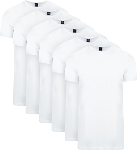 T-Shirt Col Rond Blanc Homme Idéal sous une Chemise Suitable OTA