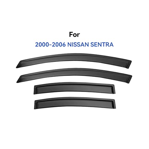 Image of Window Visors Rain Guards Shield for 2000-2006 Nissan Sentra, Out-Channel Window Vent Wind Deflectors Visors Shades for 00-06 Nissan Sentra