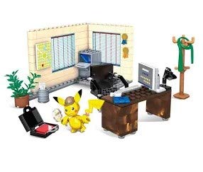 Construcción, Toy Mattel MTTGGK26 Mega Construx Detective Pikachu Office - 6 piezas