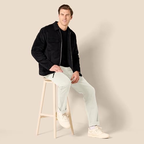 Amazon Essentials Men's 5-Pocket Stretch Twill Jeans-Inspired Casual Pants, Stone, 36W x 34L - image 8
