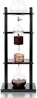 Hemli Cold Drip Coffee Maker, Cold Brew Coffee Tower, Slow Drip Japanese Cold Brew Maker, 32 oz, Black