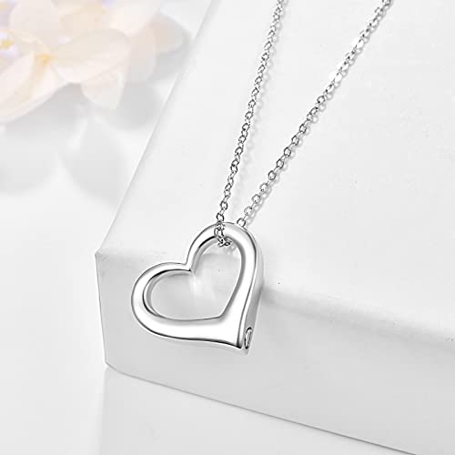 PRAYMOS 925 Sterling Silver Heart Urn Necklace for Ashes Cremation Jewelry for Ashes of Loved Ones Keepsake2