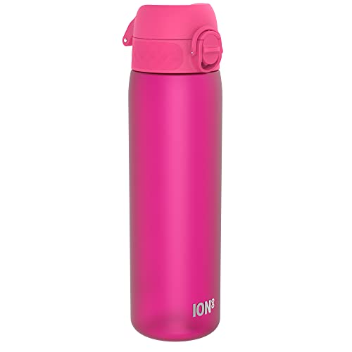 Ion8 Water Bottle, 500 ml/18 oz, Leak Proof, Easy to Open, Secure Lock, Dishwasher Safe, BPA Free, Hygienic Flip Cover