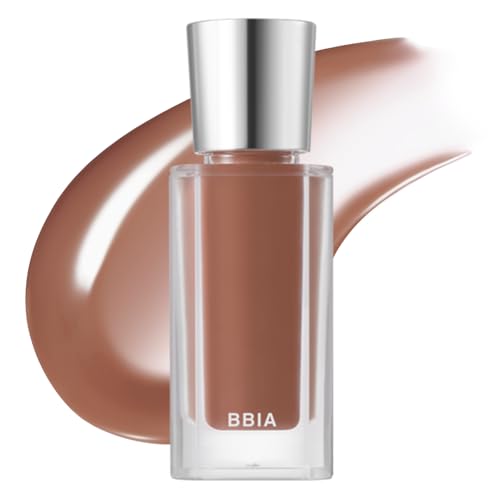 BBIA Over Glaze Lip Gloss - Plumping & Volumizing High-Glow Over Lip Glossy Lip Tint with Glassy Shine Finish Naturally Moisturizing Non-Sticky Lightweight Korean Daily Makeup (13 LATTE SYRUP)