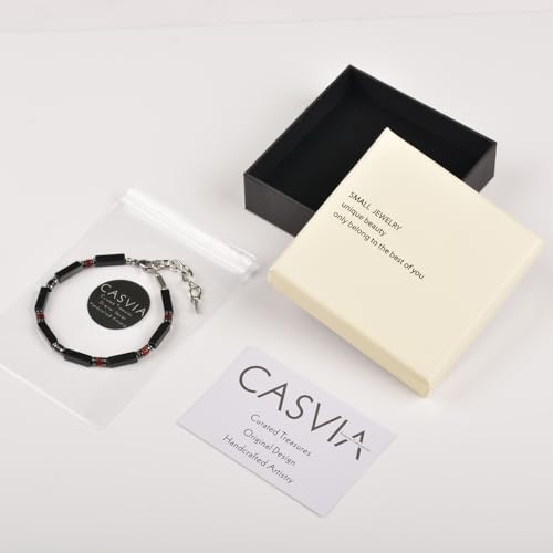 Pulsera Masculina Ajustable con Piedras y Cadena de Acero miniatura 6