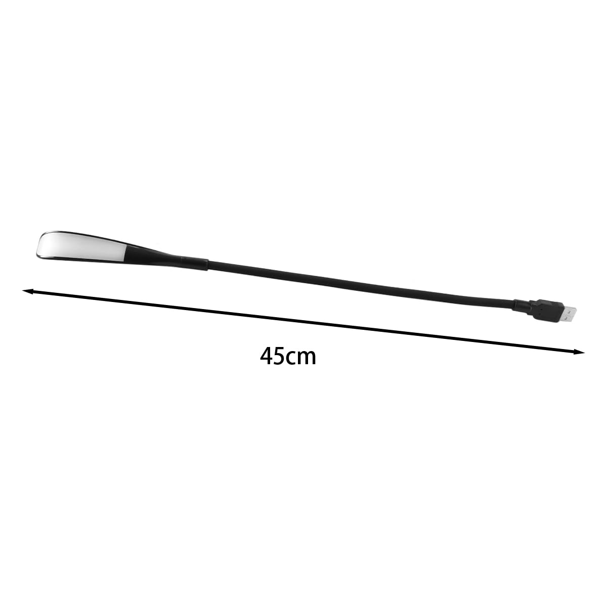 Dimmable USB Mini Reading Lamp, for Laptop, Flexible Keyboard Light for Computer, 3-Level Adjustable Brightness, USB Light, Black — view 7