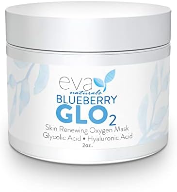 Eva Naturals GLO2 Oxygen Clay Masks For Face Skin Care - Exfoliating Pore Minimizer Face Masks Skin Care - Anti-aging Facial Skin Care Products - Hydrate & Restore All Skin Types - 2 Oz