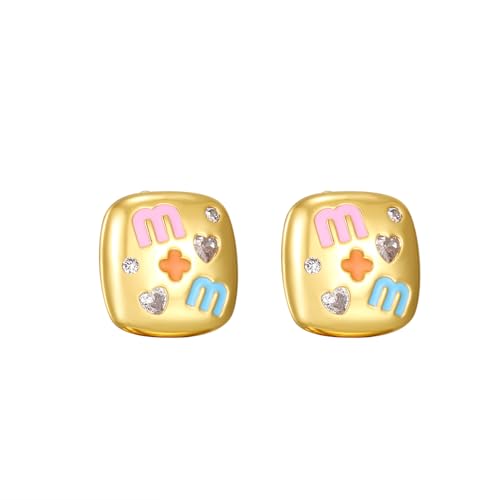 Luxurious 18K Gold Stud Earrings - Hypoallergenic, Ideal for Women | beautiful Gift for Fashionistas | Elegantly Complements Any Occasion