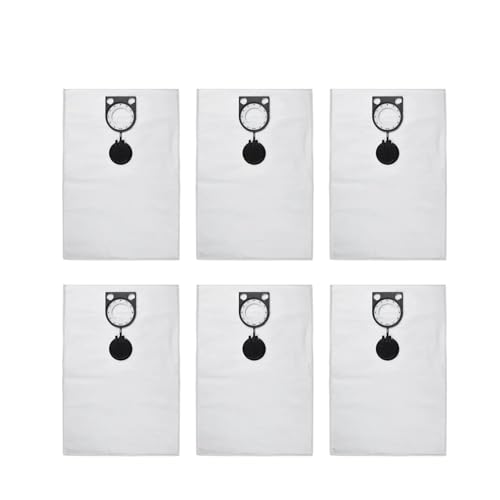Sac aspirateur compatible Metabo 25 L SC anti-déchirure pour poussière de chantier, 6 pcs