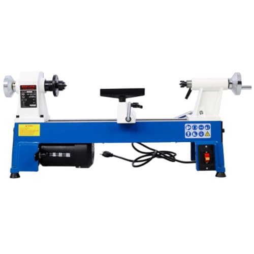 Wood Lathe,Benchtop Wood Lathe Machine 5 Variable Speeds 500/750/1150/1800/3200RPM for Woodworking-Perfect for Small Spaces & Precision Turning (10