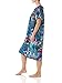 AmeriMark Women's & Women's Plus Abstract House Lounge Dress- Short Sleeve Gown Sleepwear for Ladies, Aqua Multi, 1X
